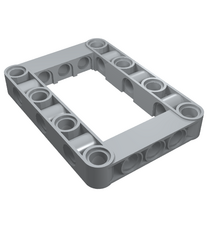 LEGO - Technic, aangepaste dikke liftarm-frame 5 x 7 met open midden - Light Bluish Gray | N - Thumbnail