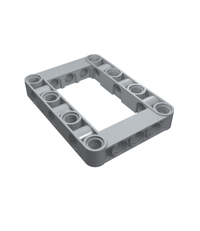 LEGO - Technic, aangepaste dikke liftarm-frame 5 x 7 met open midden - Light Bluish Gray | N