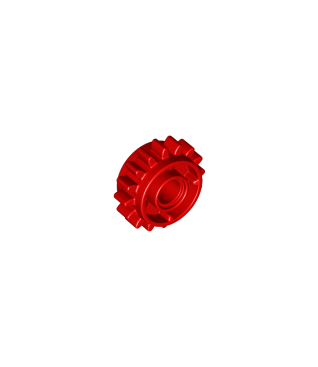 LEGO - Technic, tandwiel 16 tanden met koppeling aan beide zijden - Red | N
