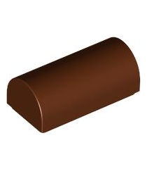 LEGO - Helling, gebogen 1 x 2 x 2/3 dubbel - Reddish Brown | N - Thumbnail