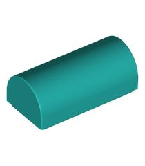 LEGO - Helling, gebogen 1 x 2 x 2/3 dubbel - Dark Turquoise | N - Thumbnail