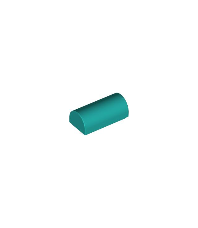 LEGO - Helling, gebogen 1 x 2 x 2/3 dubbel - Dark Turquoise | N