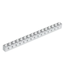 LEGO - Technic, steen 1 x 16 met gaten - White | N - Thumbnail