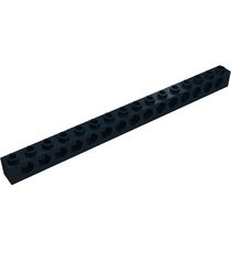LEGO - Technic, steen 1 x 16 met gaten - Black | N - Thumbnail