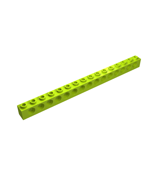 LEGO - Technic, steen 1 x 16 met gaten - Lime | N