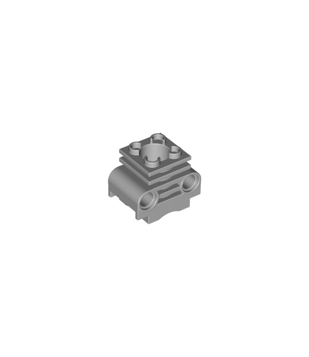 LEGO - Technic, motorcilinder met sleuven aan de onderzijde - Light Bluish Gray | N