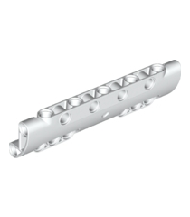 LEGO - Technic, gebogen paneel 11 x 3 met 10 pen-gaten door het oppervlak - White | N - Thumbnail