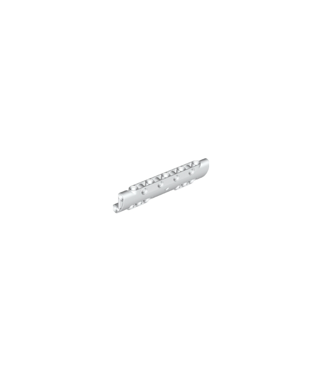 LEGO - Technic, gebogen paneel 11 x 3 met 10 pen-gaten door het oppervlak - White | N