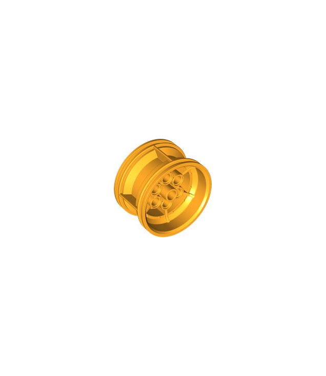 LEGO - Wiel Ø43.2mm x 26mm Technic racemodel klein, 6 pen-gaten - Bright Light Orange | N