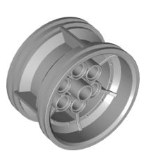 LEGO - Wiel Ø43.2mm x 26mm Technic racemodel klein, 6 pen-gaten - Light Bluish Gray | N - Thumbnail