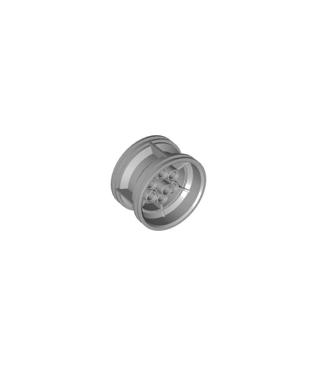 LEGO - Wiel Ø43.2mm x 26mm Technic racemodel klein, 6 pen-gaten - Light Bluish Gray | N