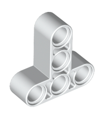LEGO - Technic, aangepaste dikke liftarm T-vorm 3 x 3 - White | N - Thumbnail