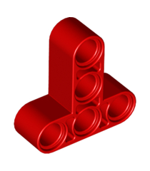LEGO - Technic, aangepaste dikke liftarm T-vorm 3 x 3 - Red | N - Thumbnail