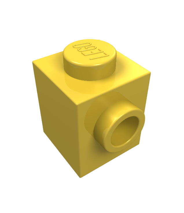 LEGO - Steen, gemodificeerd 1 x 1 met noppen aan 2 tegenoverliggende zijden - Yellow | N