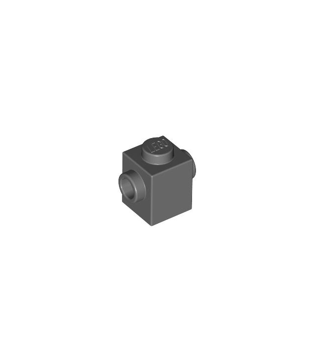 LEGO - Steen, gemodificeerd 1 x 1 met noppen aan 2 tegenoverliggende zijden - Dark Bluish Gray | N