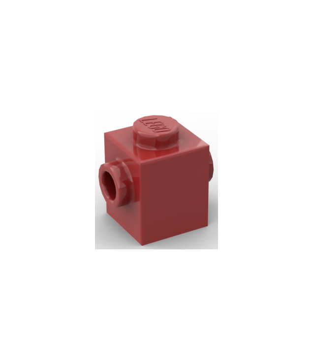 LEGO - Steen, gemodificeerd 1 x 1 met noppen aan 2 tegenoverliggende zijden - Dark Red | N