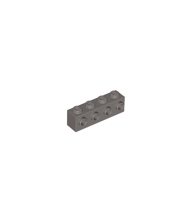 LEGO - Steen, gemodificeerd 1 x 4 met noppen aan zijkant (Vintage jaren ’90 onderdeel) - Dark Gray | N