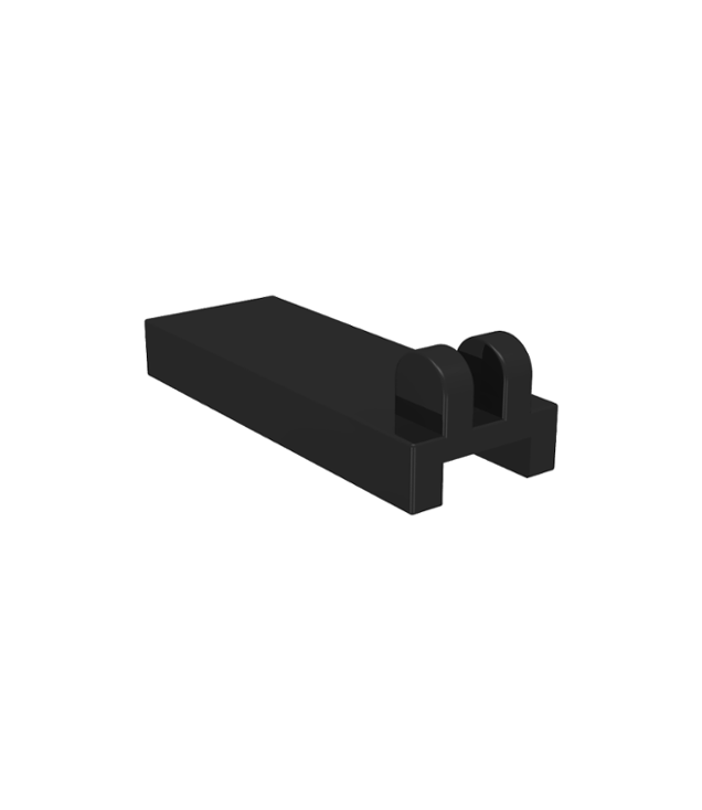 LEGO - Scharniertegel 1 x 2 1/2 met 2 vingers bovenop (Vintage jaren ’90 onderdeel) - Black | N