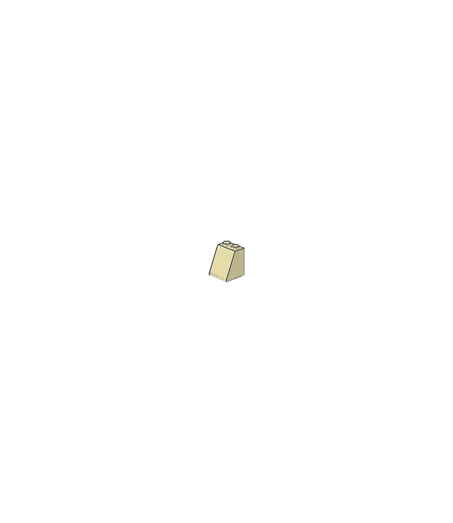 LEGO - Helling 65 graden 2 x 2 x 2 zonder onderbuis (Vintage jaren 2000 onderdeel) - Tan | N