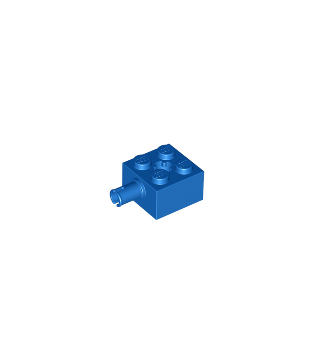 LEGO - Steen, gemodificeerd 2 x 2 met pen en as-gat (Vintage jaren ’90 onderdeel) - Blue | N
