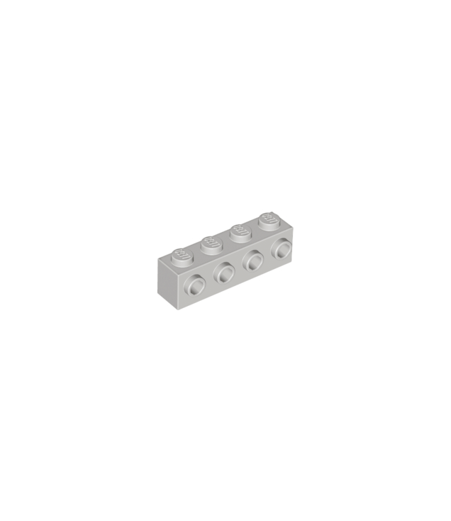 LEGO - Steen, gemodificeerd 1 x 4 met noppen aan zijkant (Vintage jaren 2000 onderdeel) - Light Gray | N