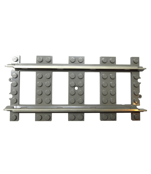 LEGO - Treinrail 9V recht (Vintage jaren ’90 onderdeel) - Dark Gray | N