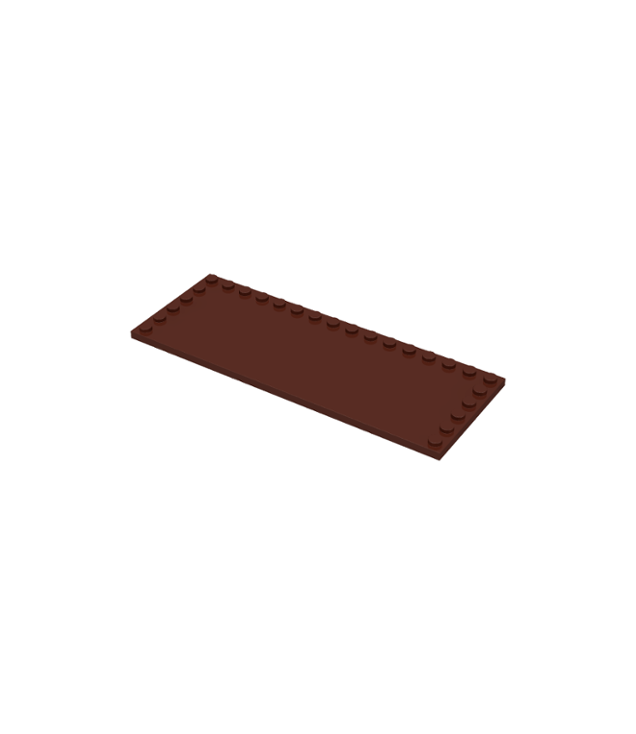 LEGO - Tegel, aangepast 6 x 16 met noppen aan de randen (Vintage jaren 2000 onderdeel) - Brown | N