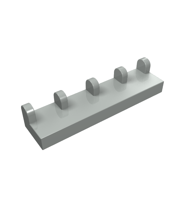 LEGO - Scharniertegel 1 x 4 (Vintage jaren ’90 onderdeel) - Light Gray | N