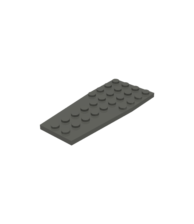LEGO - Wig, plaat 4 x 9 zonder nopuitsparingen (Vintage jaren 2000 onderdeel) - Dark Gray | N