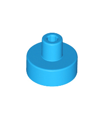 LEGO - Tegel, rond 1 x 1 met staaf- en penhouder - Dark Azure | N - Thumbnail