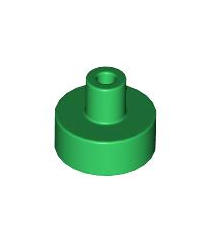 LEGO - Tegel, rond 1 x 1 met staaf- en penhouder - Green | N - Thumbnail