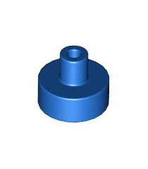 LEGO - Tegel, rond 1 x 1 met staaf- en penhouder - Blue | N - Thumbnail