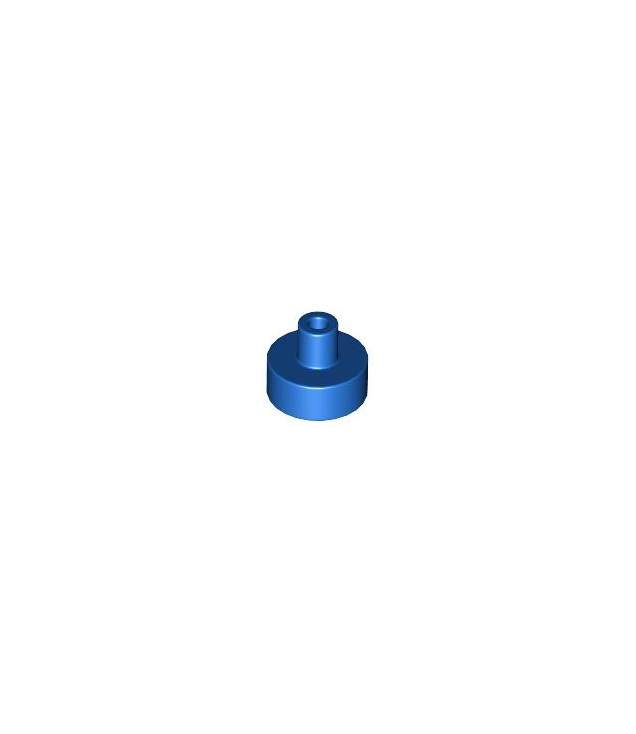 LEGO - Tegel, rond 1 x 1 met staaf- en penhouder - Blue | N