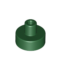 LEGO - Tegel, rond 1 x 1 met staaf- en penhouder - Dark Green | N - Thumbnail