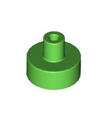 LEGO - Tegel, rond 1 x 1 met staaf- en penhouder - Bright Green | N - Thumbnail