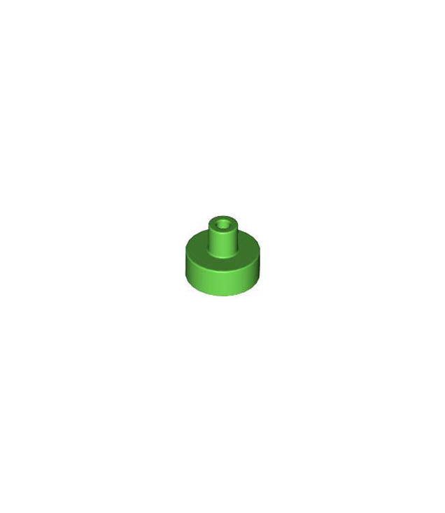 LEGO - Tegel, rond 1 x 1 met staaf- en penhouder - Bright Green | N