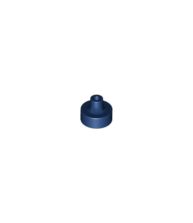 LEGO - Tegel, rond 1 x 1 met staaf- en penhouder - Dark Blue | N