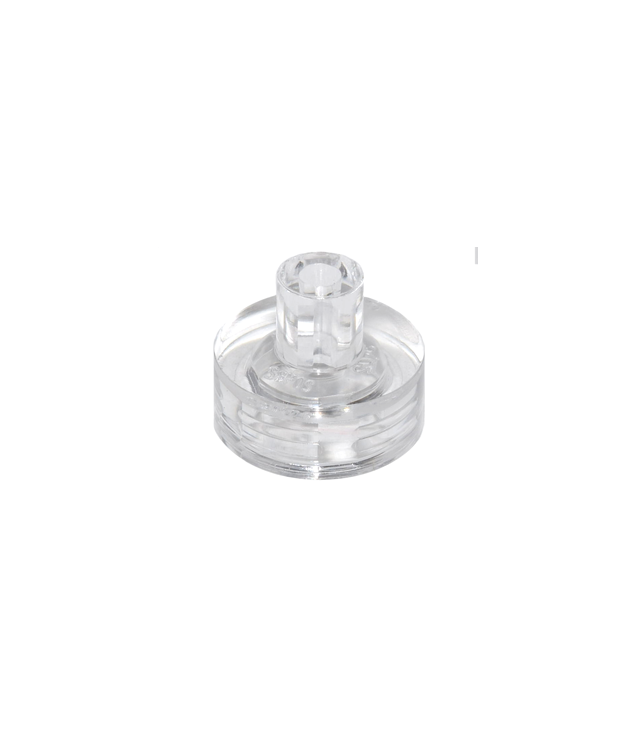 LEGO - Tegel, rond 1 x 1 met staaf- en penhouder - Trans-Clear | N