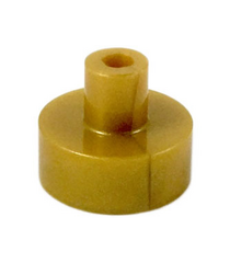 LEGO - Tegel, rond 1 x 1 met staaf- en penhouder - Pearl Gold | N - Thumbnail