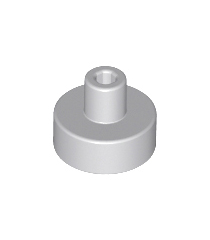 LEGO - Tegel, rond 1 x 1 met staaf- en penhouder - Light Bluish Gray | N - Thumbnail