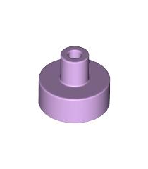 LEGO - Tegel, rond 1 x 1 met staaf- en penhouder - Lavender | N - Thumbnail