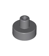 LEGO - Tegel, rond 1 x 1 met staaf- en penhouder - Dark Bluish Gray | N - Thumbnail