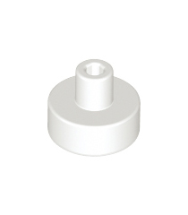 LEGO - Tegel, rond 1 x 1 met staaf- en penhouder - White | N - Thumbnail