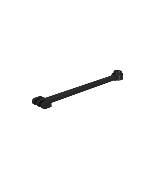 LEGO - Scharnierstaaf 8L met 3 vingers en open uiteinde met nop (Vintage jaren ’90 onderdeel) - Black | N