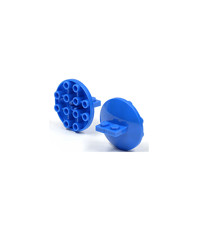 LEGO - Beugel 1 x 2 – 4 x 4 ronde schaal (Vintage jaren ’90 onderdeel) - Blue | N