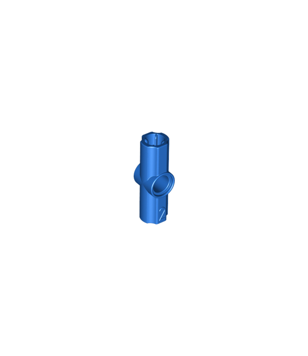 LEGO - Technic, as- en penverbinder hoek #2 – 180 graden (Vintage jaren ’90 onderdeel) - Blue | N