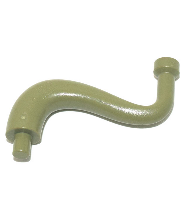 LEGO - Olifantstaart / slurf met staafuiteinde - lange rechte punt - Olive Green | N
