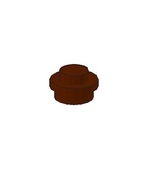LEGO - Plaat, rond 1 x 1 (Vintage jaren ’90 onderdeel) - Brown | N - Thumbnail