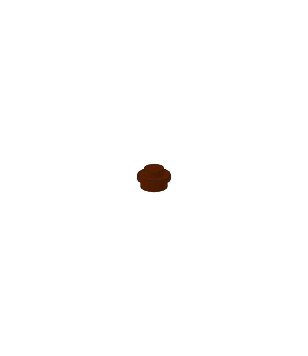 LEGO - Plaat, rond 1 x 1 (Vintage jaren ’90 onderdeel) - Brown | N
