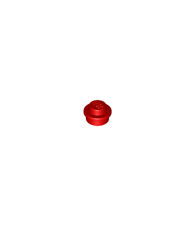LEGO - Plaat, rond 1 x 1 (Vintage jaren ’90 onderdeel) - Red | N